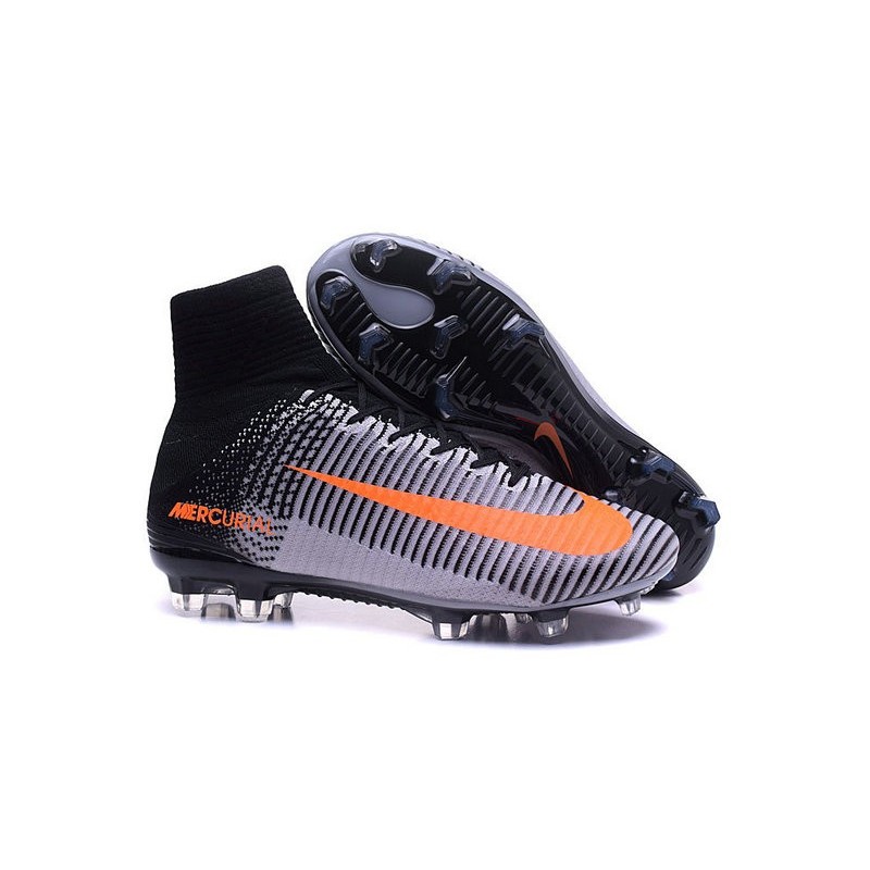 Botas Fútbol Nike Mercurial Superfly V FG para Hombre Blanco Negro Botas Fútbol Nike Mercurial Superfly V FG para Hombre Blanco Negro