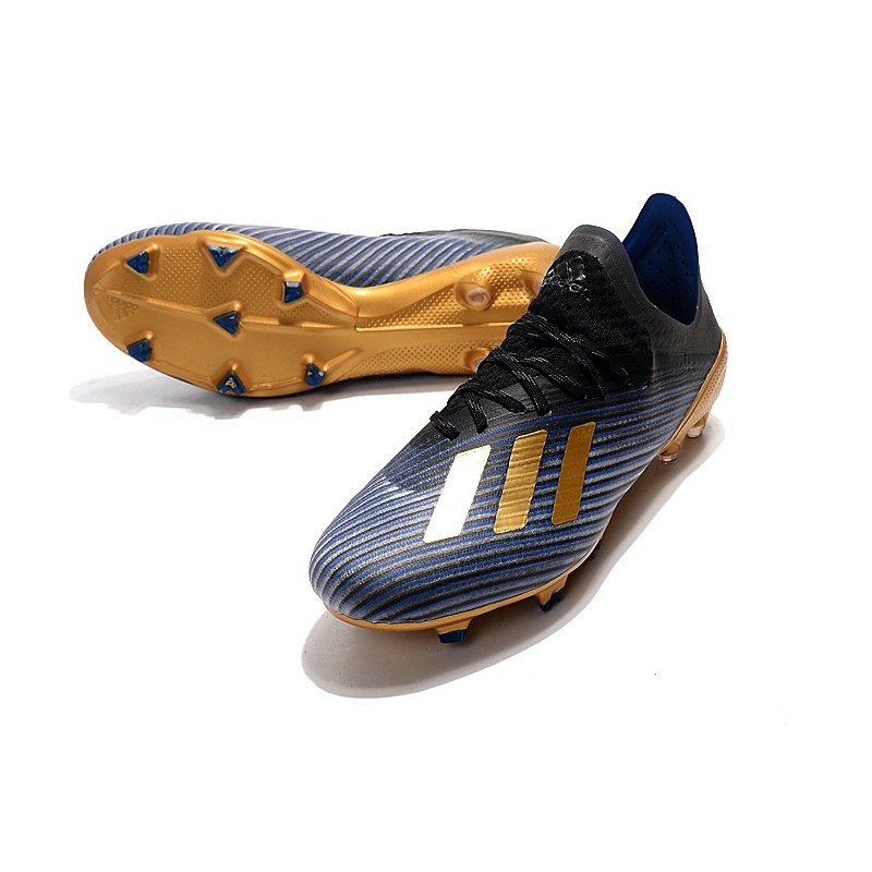 Zapatillas Futbol adidas X 19.1 FG Negro Oro Azul