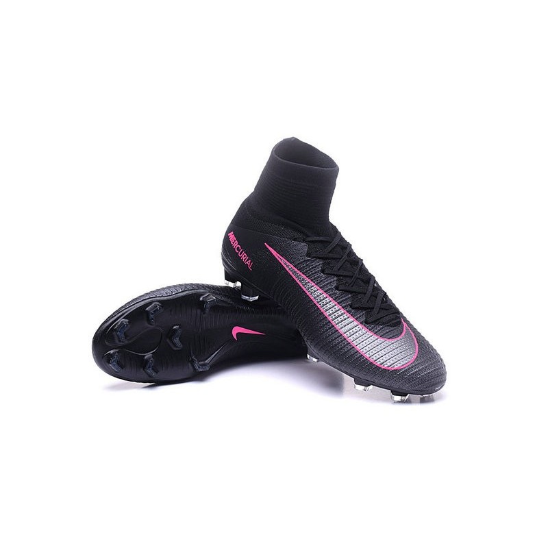 nike mercurial negro y rosa