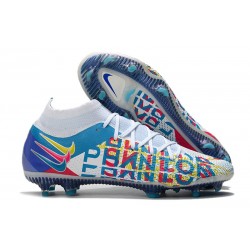 Zapatillas Nike Phantom GT Elite DF 3D FG Blanco Azul Rosa Amarillo