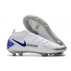 Zapatillas de Fútbol Nike Phantom GT Elite DF FG Blanco Azul