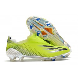 Bota adidas X GHOSTED+ FG Amarillo Solar Negro Azul Royal