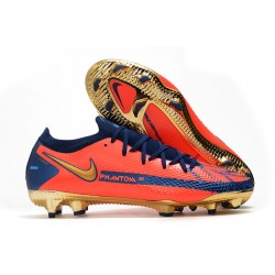 Nike Botas Phantom Gt Elite Fg Naranja Azul Oro