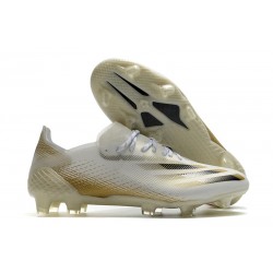 Botas adidas X Ghosted.1 FG Blanco Negro Dorado Metalizado Jaspeado