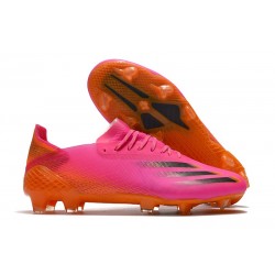 Botas de fútbol adidas X Ghosted.1 FG Rosa Negro Naranja