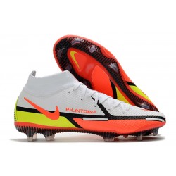 Nike Phantom GT2 Elite DF FG Blanco Carmesí Volt