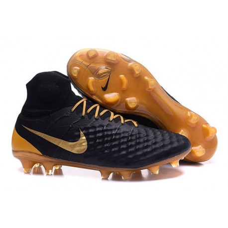 Bota Nike Magista Obra II ACC FG Nuevas - Negro Oro