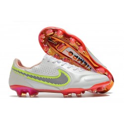 Nike Tiempo Legend 9 Elite FG Botas Blanco Negro Carmesí Rosa