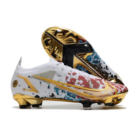 Nike Mercurial Vapor XIV Elite FG Blanco Azul Rojo Oro