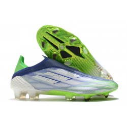 Botas de fútbol adidas X SpeedFlow+ FG Blanco Verde Azul