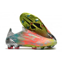Botas de fútbol adidas X SpeedFlow+ FG Onix Transparente Blanco Amarillo