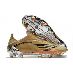 Botas de fútbol adidas X SpeedFlow+ FG Tech Metallic Negro Naranja