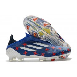 Botas de fútbol adidas X SpeedFlow+ FG Azul Blanco Vivid Red