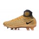 Botas de fútbol de hombre Magista Obra II FG Nike Oro Nero