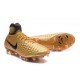 Botas de fútbol de hombre Magista Obra II FG Nike Oro Nero