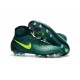 Botas de fútbol de hombre Magista Obra II FG Nike Verde Amarillo