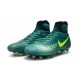 Botas de fútbol de hombre Magista Obra II FG Nike Verde Amarillo
