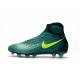 Botas de fútbol de hombre Magista Obra II FG Nike Verde Amarillo