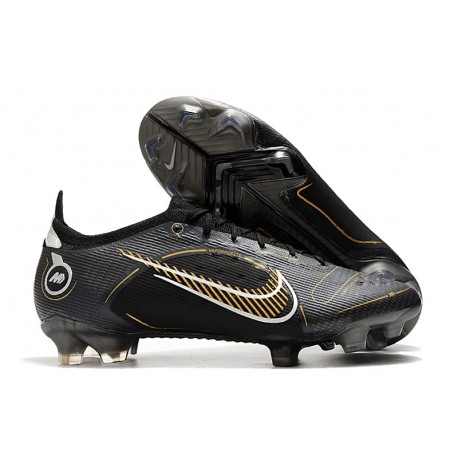 Bota Nike Mercurial Vapor 14 Elite FG Negro Dorado Metalizado Plateado Metalizado