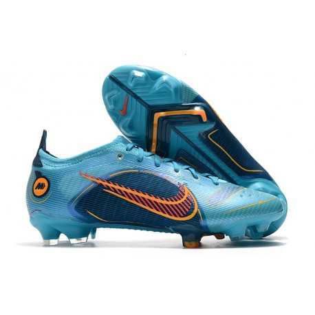 Bota Nike Mercurial Vapor 14 Elite FG Azul Láser Naranja Marina