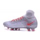 Botas de fútbol de hombre Magista Obra II FG Nike Blanco Naranja