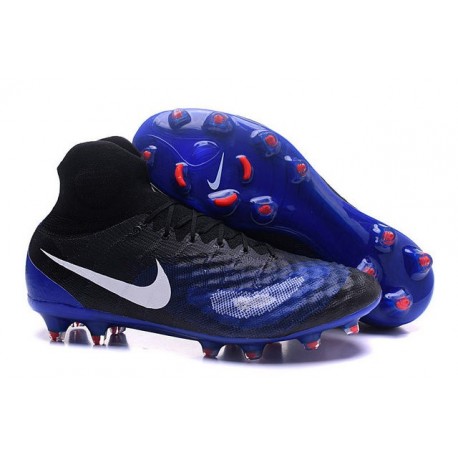 Botas de fútbol de hombre Magista Obra II FG Nike Ciánico Negro