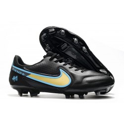 Nike Tiempo Legend 9 Elite FG Botas Negro Azul Oro