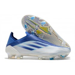 Botas de fútbol adidas X SpeedFlow+ FG Blanco Legacy Indigo Sky Rush