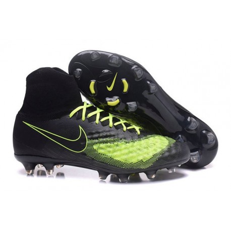 Botas de fútbol de hombre Magista Obra II FG Nike Negro Verde