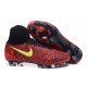 Botas de fútbol de hombre Magista Obra II FG Nike Rojo Amarillo