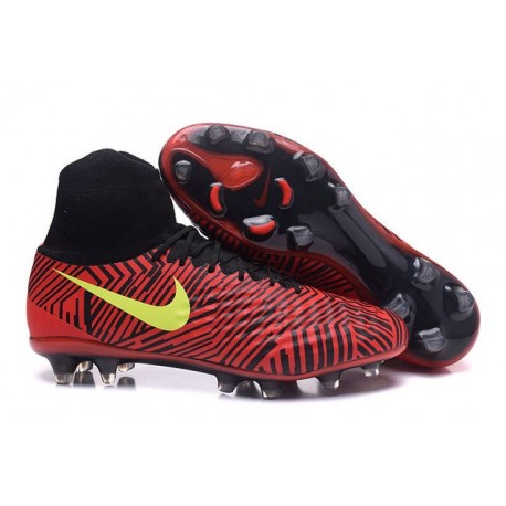 Botas de fútbol de hombre Magista Obra II FG Nike Rojo Amarillo