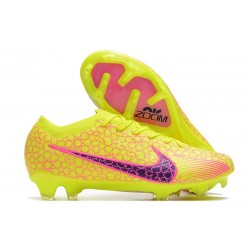 Nike Air Zoom Mercurial Vapor 15 Elite FG Rosa Amarillo