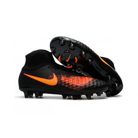 Nike Magista Obra 2 FG ACC 2017 Botas de Futbol Negro Naranja