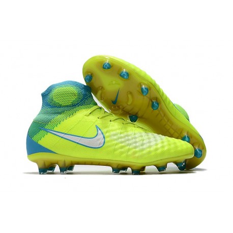 Nike Zapatillas de Futbol Nuevo Magista Obra II FG Amarillo Azul