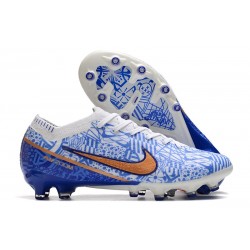 Nike Zoom Mercurial Vapor 15 Elite AG Blanco Azul Oro