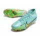 Mbappe Nike Botas de Fútbol Mercurial Superfly VII Elite FG Gris Dorado Metalizado Verde