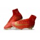 Botines Futbol Nike Mercurial Superfly V CR7 FG 2017 Rojo Oro