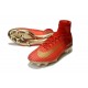 Botines Futbol Nike Mercurial Superfly V CR7 FG 2017 Rojo Oro