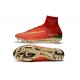 Botines Futbol Nike Mercurial Superfly V CR7 FG 2017 Rojo Oro