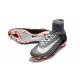 Nike Mercurial Superfly 5 FG Zapatos de Fútbol Negro Gris Blanco