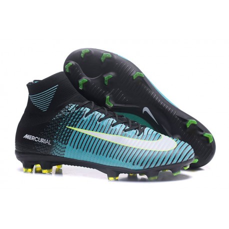 Nike Mercurial Superfly 5 FG Zapatos de Fútbol Azul Negro Blanco