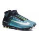 Nike Mercurial Superfly 5 FG Zapatos de Fútbol Azul Negro Blanco