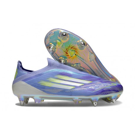 Adidas F50 Elite Laceless SG Pro Violeta Tone Limón Lúcido Morado Rush