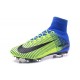 Bota Nuevas Nike Mercurial Superfly V ACC FG - Verde Azul Negro