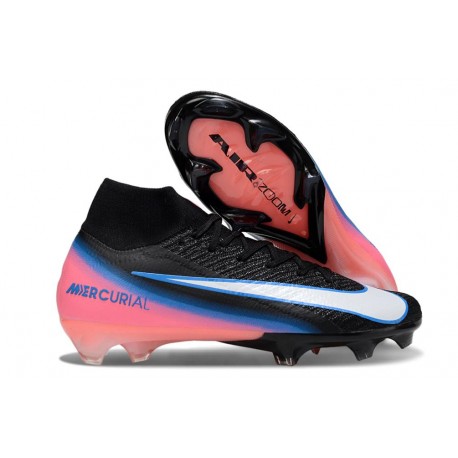 Botas de Futbol Nike Mercurial Superfly 10 Elite FG Negro Blanco Rosa