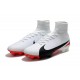 Nike Mercurial Superfly 5 FG Zapatos de Fútbol Blanco Negro Rojo
