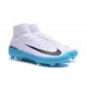 Nike Mercurial Superfly 5 FG Zapatos de Fútbol Blanco Negro Azul