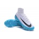Nike Mercurial Superfly 5 FG Zapatos de Fútbol Blanco Negro Azul