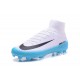 Nike Mercurial Superfly 5 FG Zapatos de Fútbol Blanco Negro Azul