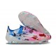 Zapatos adidas F50 Elite FG Blanco Rosa Azul